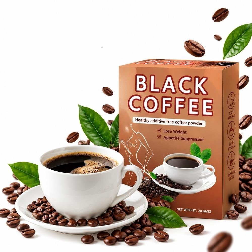 Café Negro Instantáneo Rápida Disolución For Fitness Bienestar Diarios
