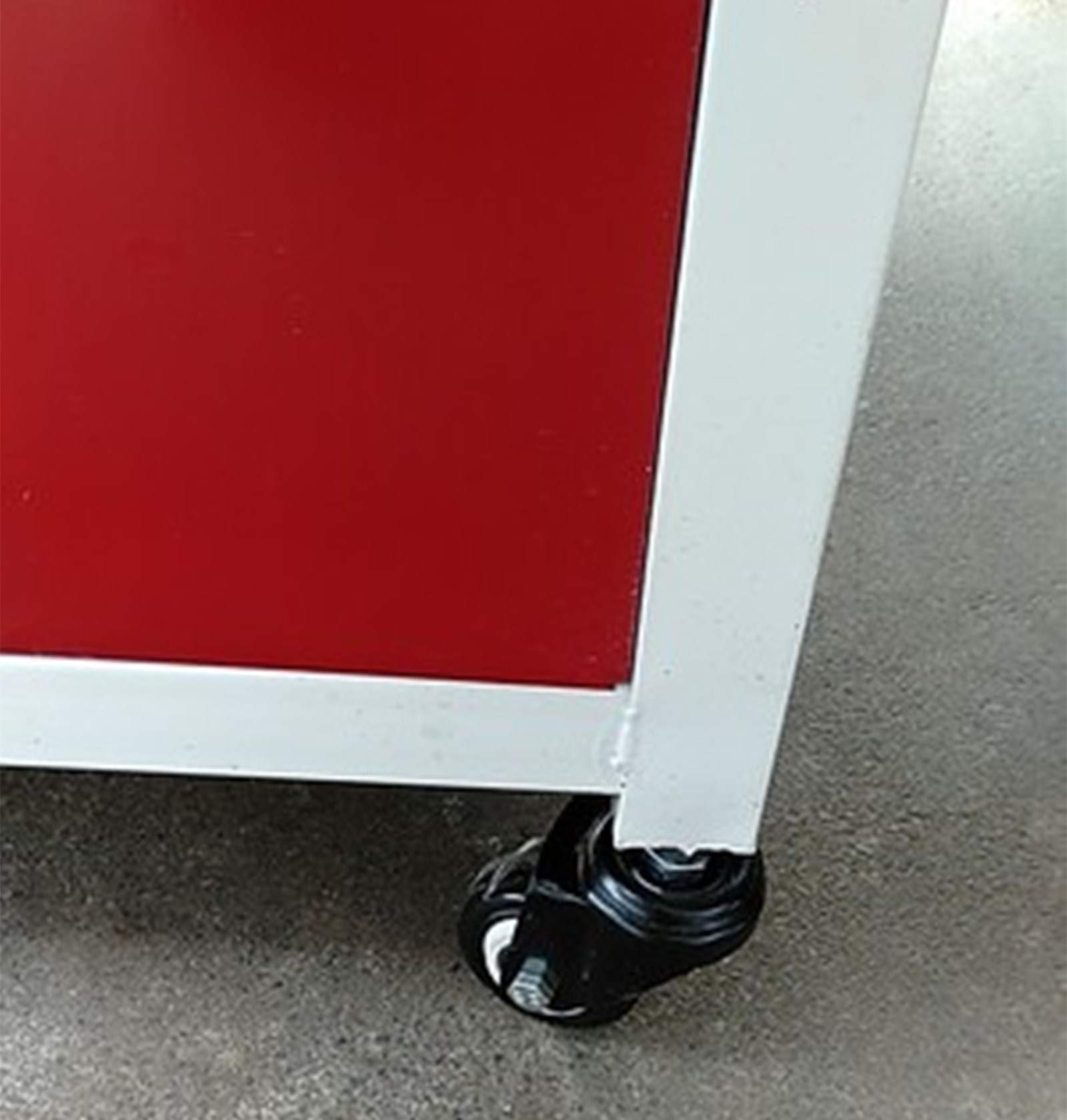 Lot de 4 roulettes pivotantes de 5,1 cm à tige filetée en polyuréthane industriel, roues de rechange pour meubles et établi, roue de chariot, double roulement, charge 150 kg (frein + universel)