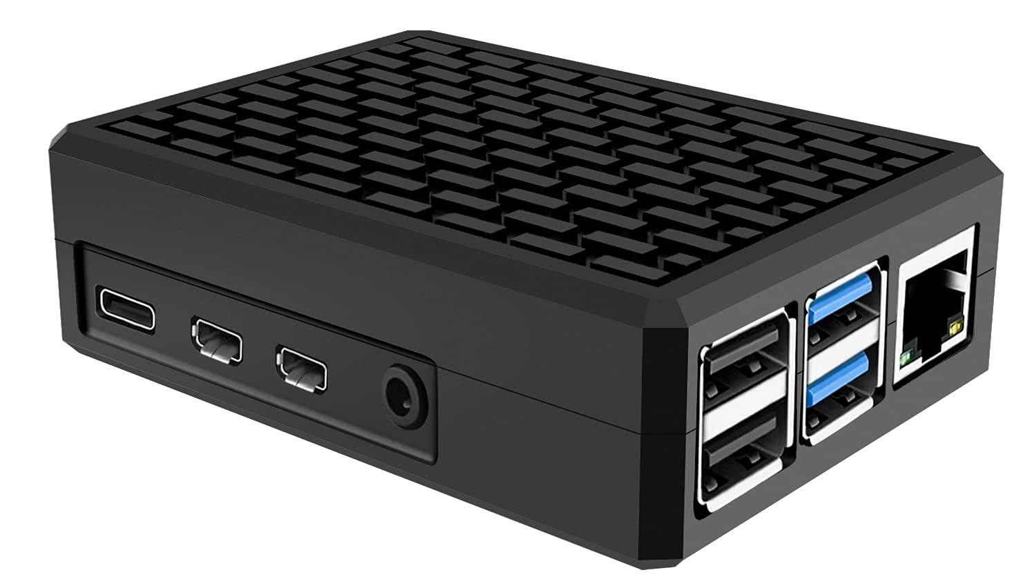 Raspberry Pi 4 Model B ケース付き Raspberry Pi 4 ヒートシンクケース ファン付 黒: 開発ツール・ボード