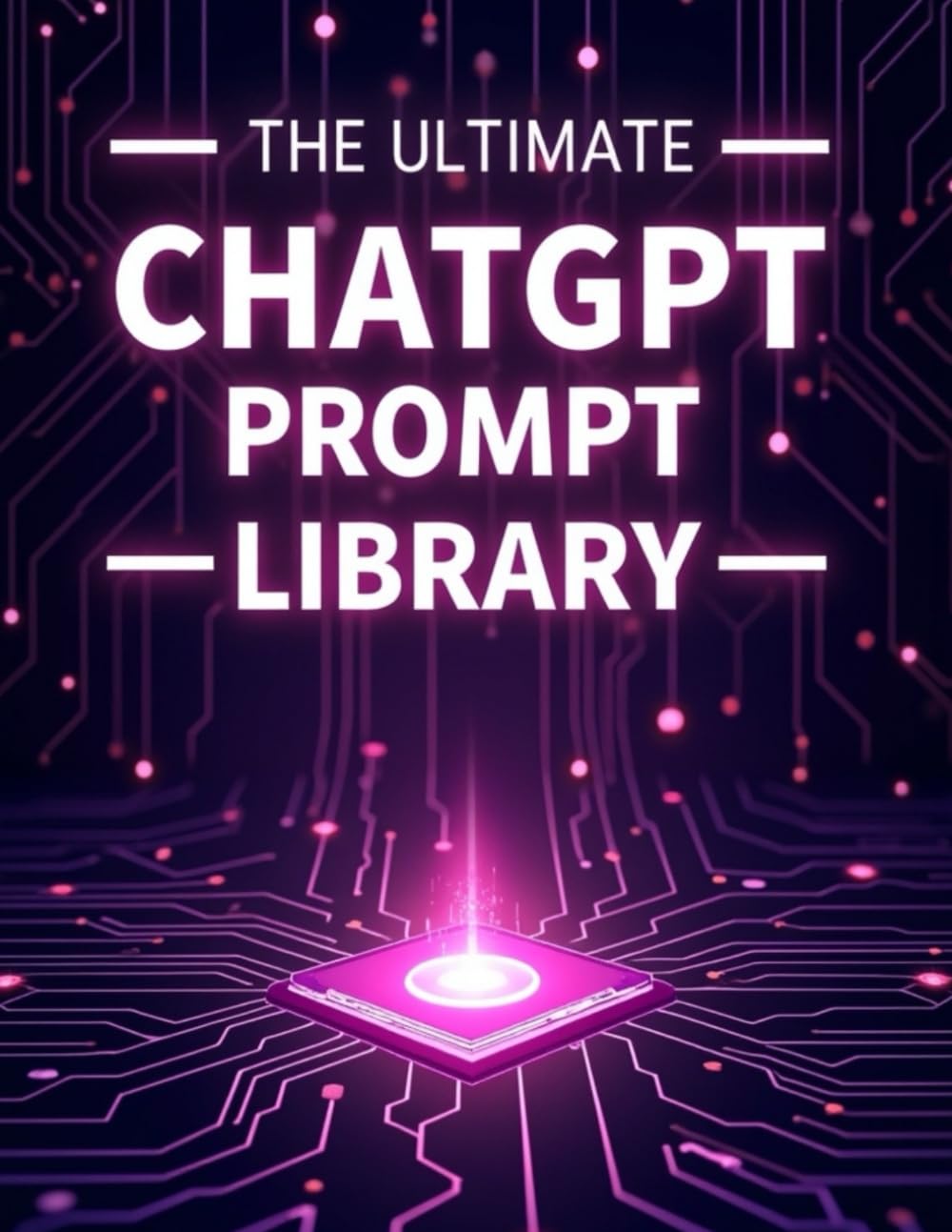 The Ultimate ChatGPT Prompt Library Gráfico: Perfect for productivity, content creation, business growth, and idea generation – all in one place.