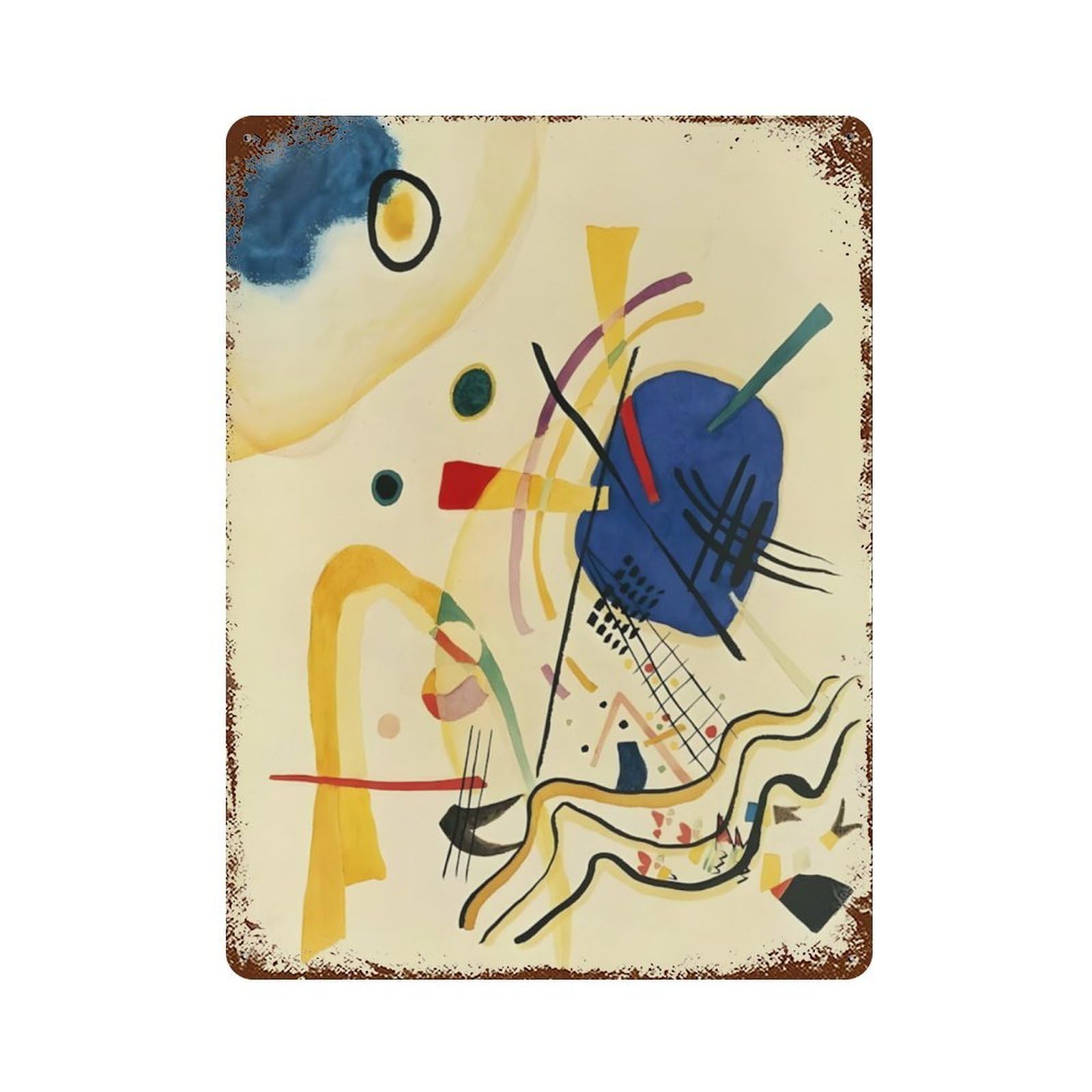 xiaoxiaoshen Wassily Kandinsky (7) Wall Decor Art Metal Tin Poster Modern Home Decor Art Home Bar Shop Decorations Vintage Sign 40x30cm