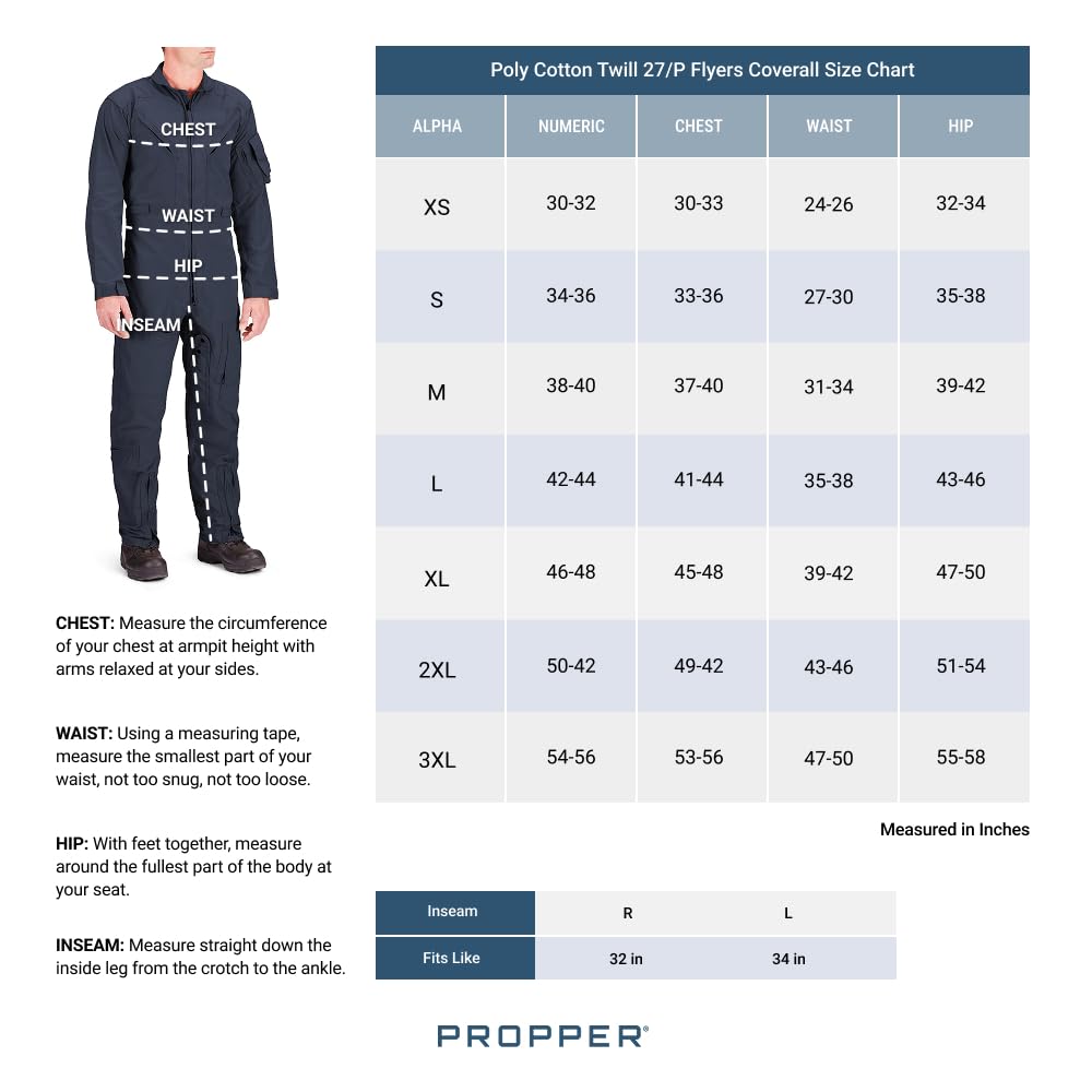 Propper Kombinezon Mężczyźni Propper® Poly Cotton Twill 27/P Flyers Coverall