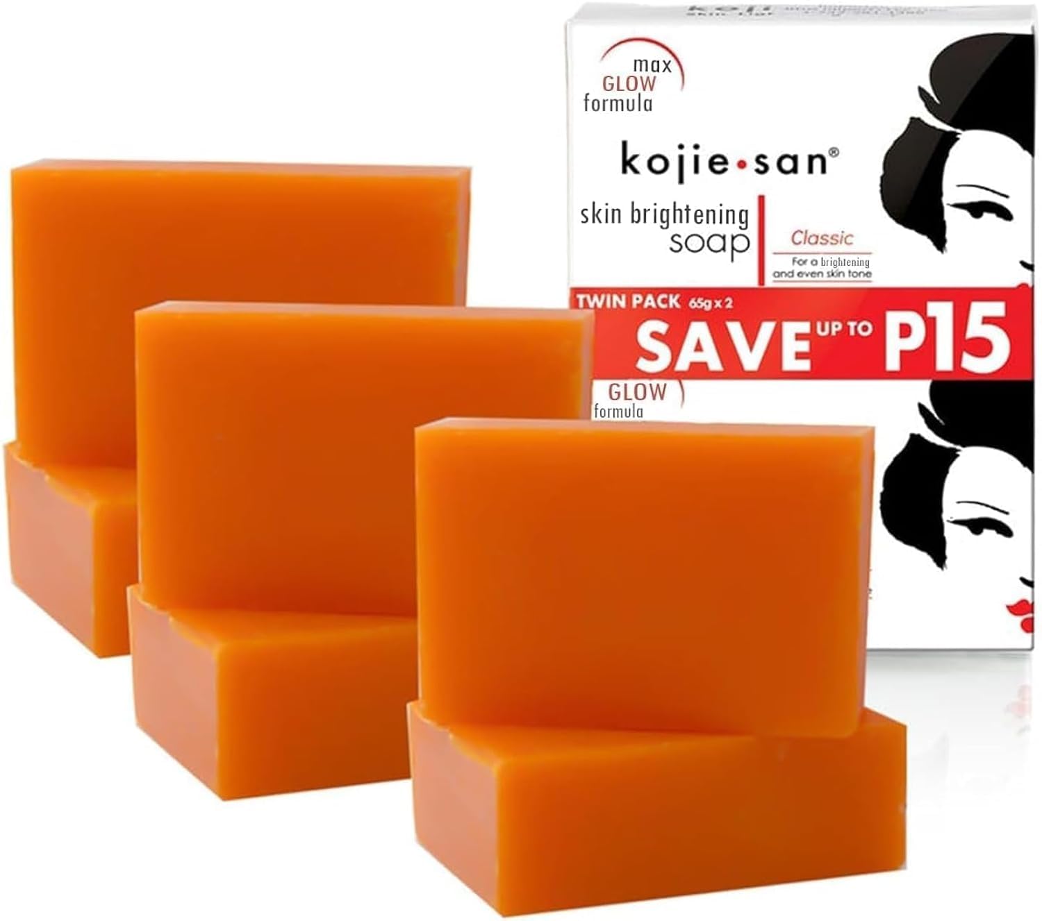 Kojie SanSkincare Bundle - Facial Brightening Set with 2 Bars of Kojic Acid Soap, Face Cream & Exfoliating Face Brush