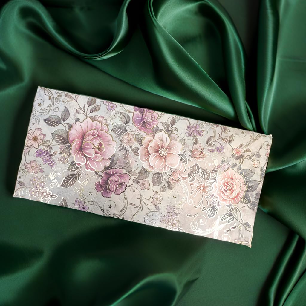 Fonsie cash shagun fancy design envelopes pack of 30 for gifting money on wedding gift, baby shower gift, shagun, family gatherings(Floral)