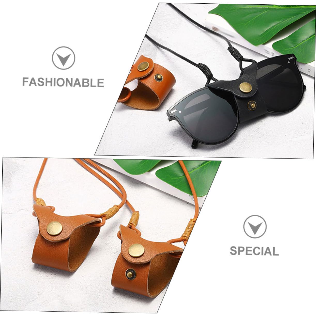 FRCOLOR 2 Set Fermaglio Per Occhiali Antiscivolo Cinghie Per Occhiali Sole E Ottici Accessorio Pratico E Sicuro Per Viaggi 2 Pezzi*2