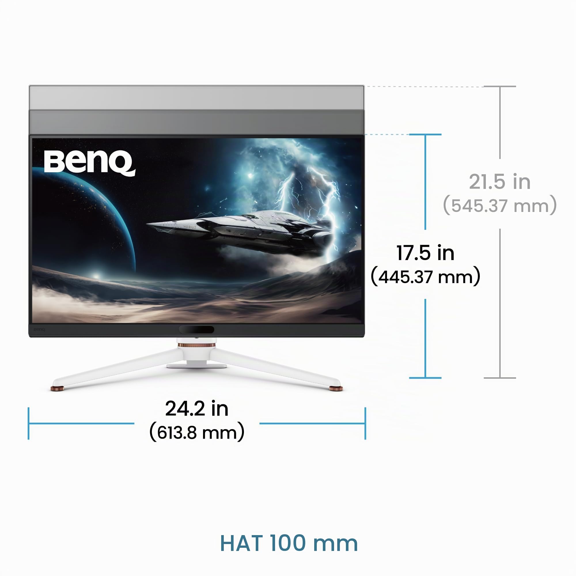 BenQ MOBIUZ EX271U 27” 4K eARC 165Hz 1ms DP 1.4 HDMI 2.1 65W USB-C Gaming Monitor, 95% P3, DisplayHDR 400, Freesync Premium, KVM, Pixsoul Engine, Remote Controller