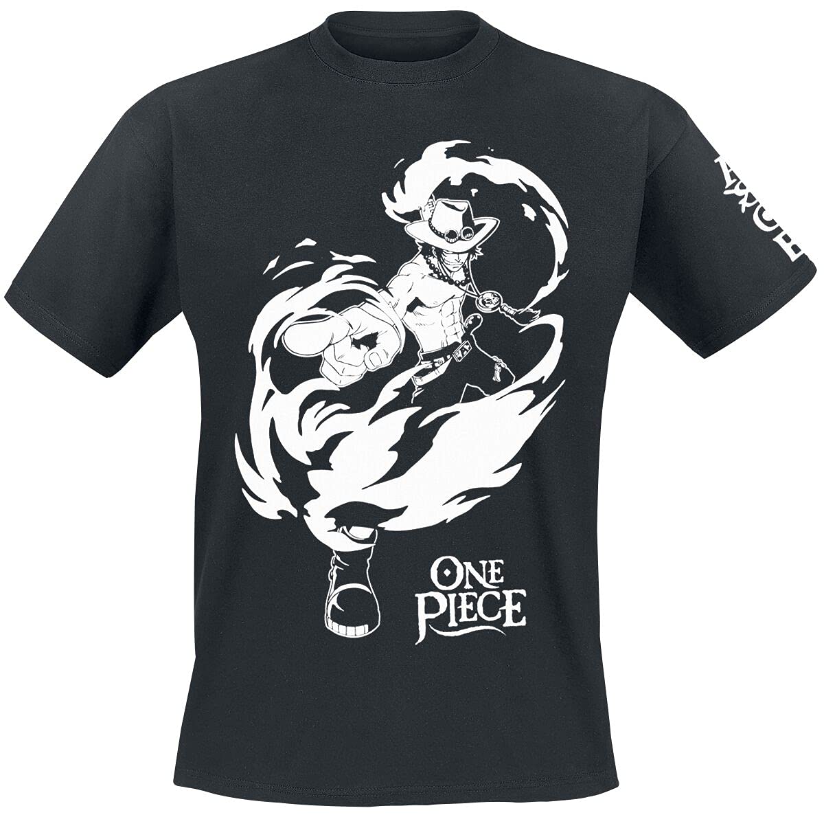 ABYstyleONE Piece - Tshirt - ACE - Men - Black, Black, S