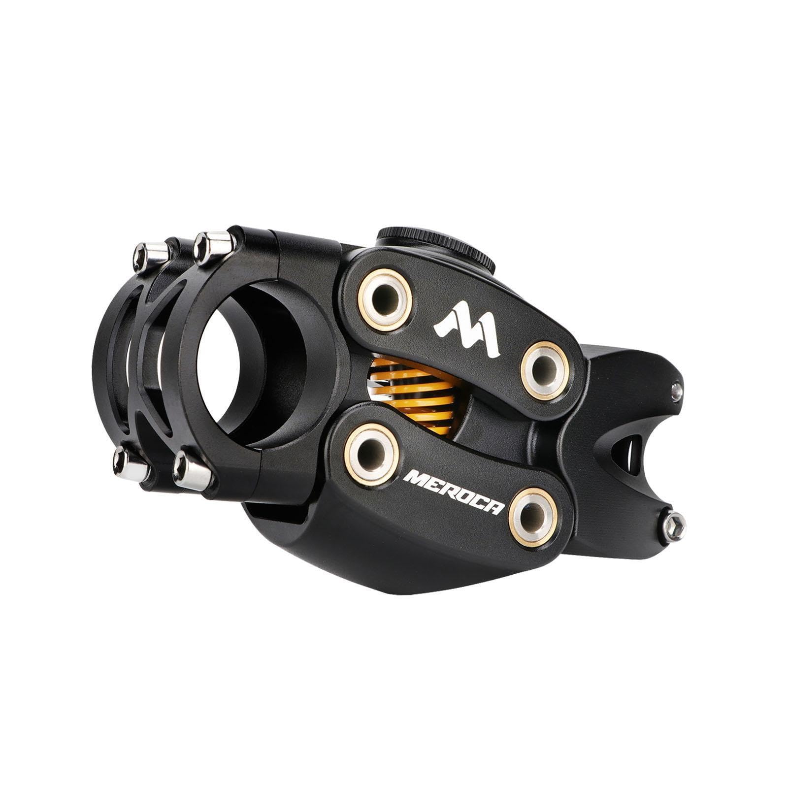Rialzo regolabile per attacco manubrio bici da 8 mm con assorbimento degli urti, garantisce un'esperienza di guida in montagna confortevole. Rialzo regolabile per bici da 31,8 mm.
