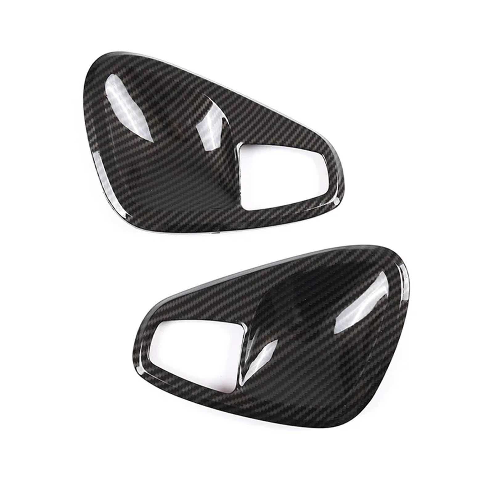 LSDSAAZA Interior Inner Handle for Mercedes for Smart for Fortwo 451 2009-2014 Car Interior Door Armrest Handle Cover Trim Bowl Frame Stickers(Inner Handle-Carbon 1)