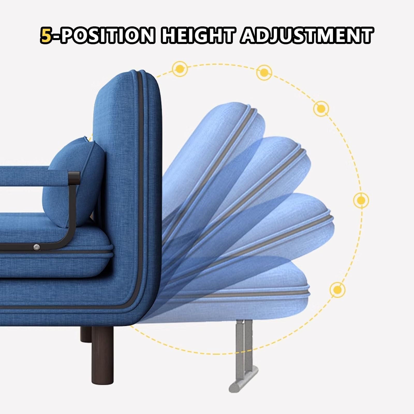 Letti Singoli Poltrona Letto Singolo Salvaspazio Poltrona for Camera Da Letto Moderna Schienale Regolabile in 5 Posizioni Utilizzato in Uffici, Soggiorni(Green)