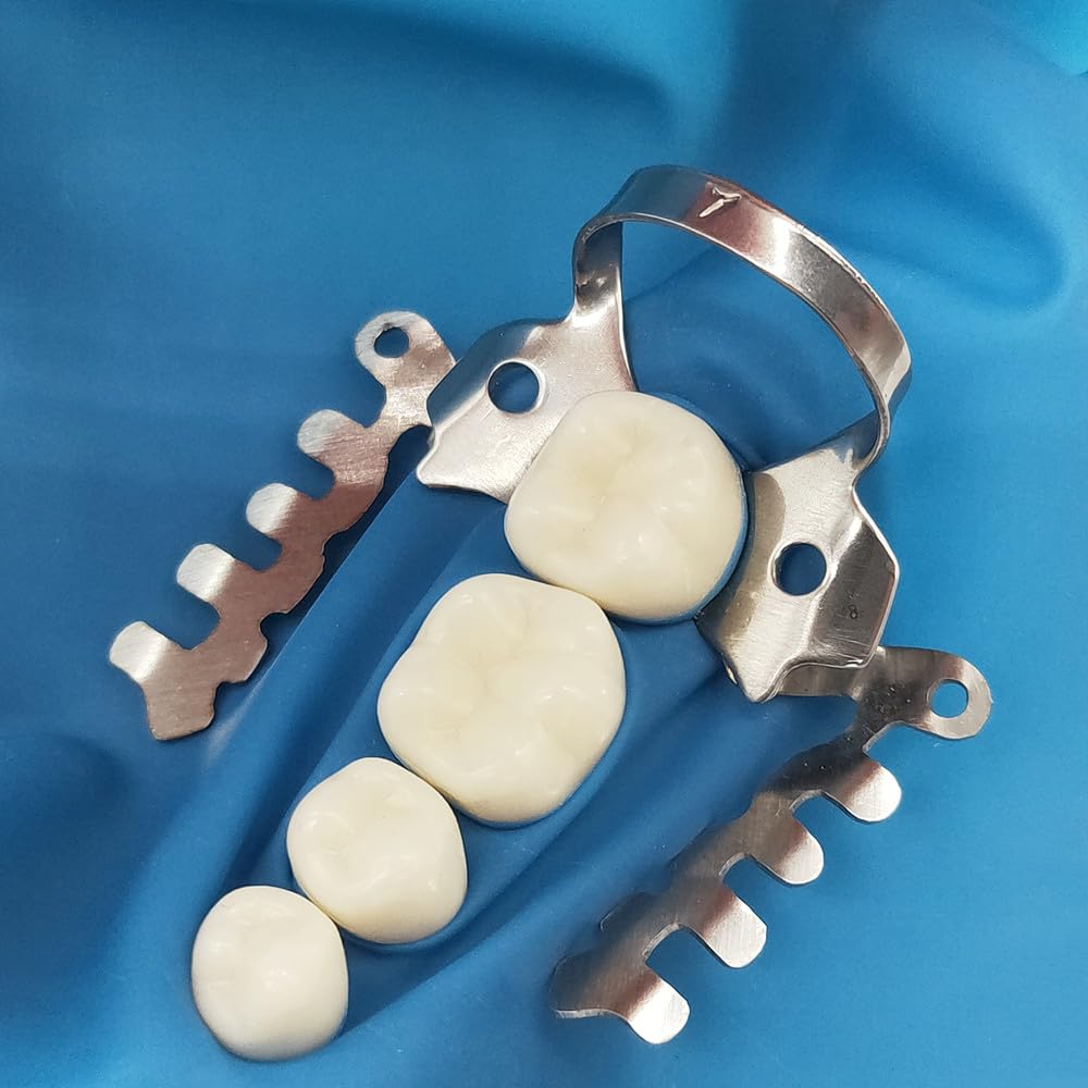 1 piece Dental Multi-Funtional Rubber Dam Clamp Dental Special Clips Dental Restoration Rubber Dam Barrier Clips Stainless Steel (1 piece NO.7-M)