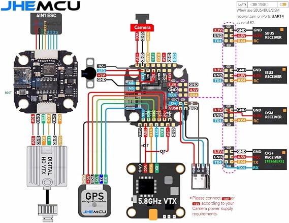 Noxe F722 Flight Controller OSD BEC Compass Barometer Blackbox