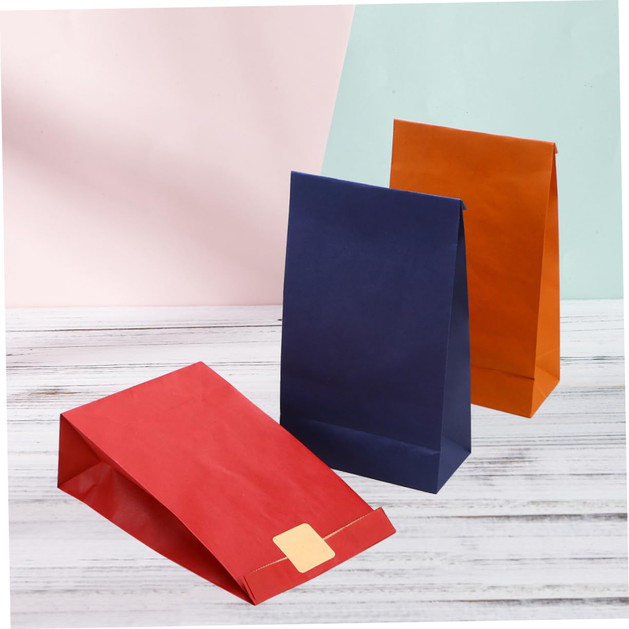 Paquet Présents en Papier Kraft sans Poignée, 120 Pièces, Fond Plat