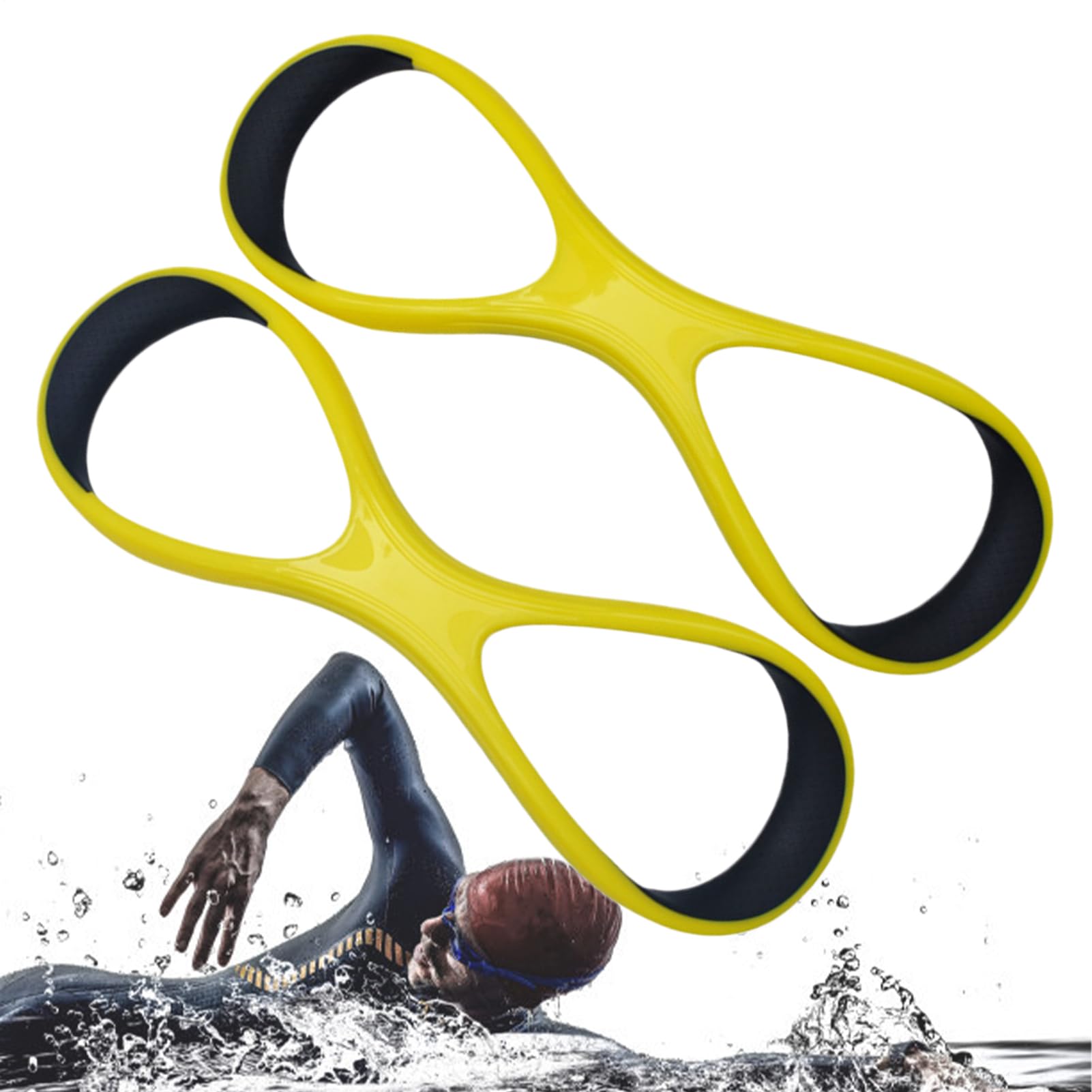 Schwimmflossen Erwachsene, Unterarm-Fulcrum-Trainingshilfe, 8-förmiges Ellenbogen-Ausrichtungswerkzeug, hoher Trainer, ideal für Rückenschwimmen, professionelle Lehrausrüstung, 29,9 x 10,5 x 1,2 cm