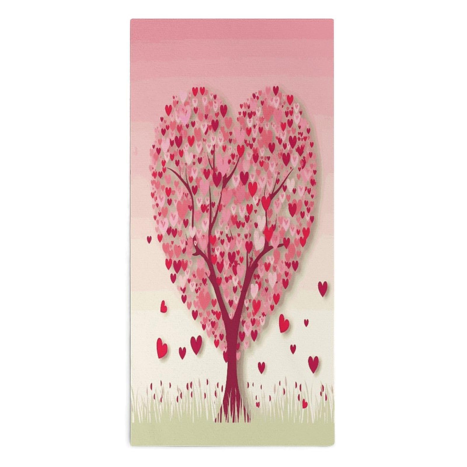 Btcowzrv Style Heart Tree1 Bath Towel Beach Towels Shower Towel
