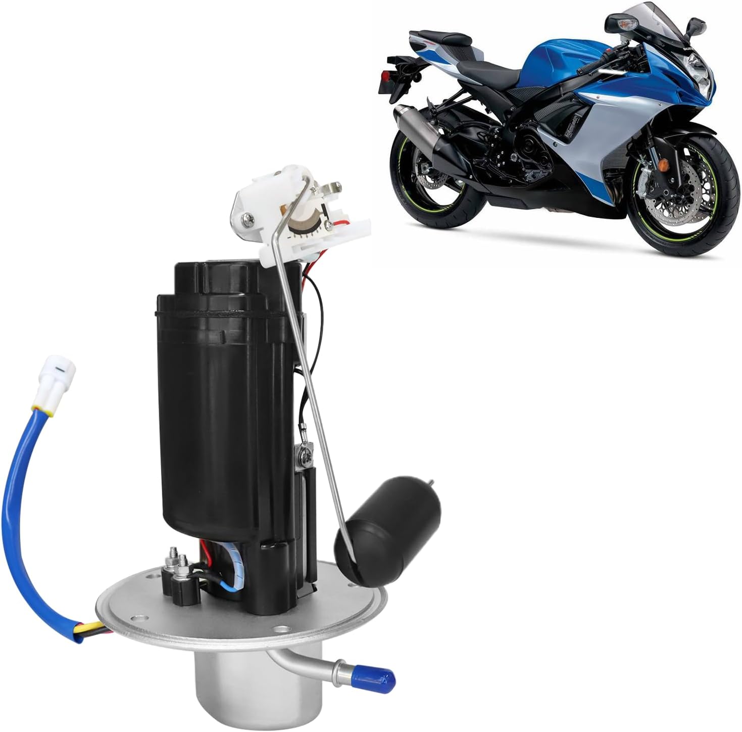 2006-2007 Fuel Pump Assembly Compatible for Suzuki GSXR600 GSXR750 2006-2007, Replaces 15100-01H00