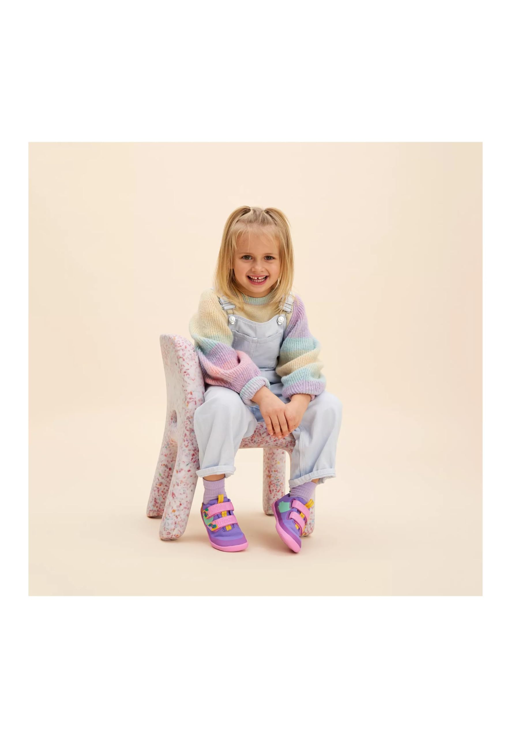 Affenzahn Kinder Barfußschuh Happy Deer aus Bio Baumwolle in Rosa mit Tex Ausstattung.