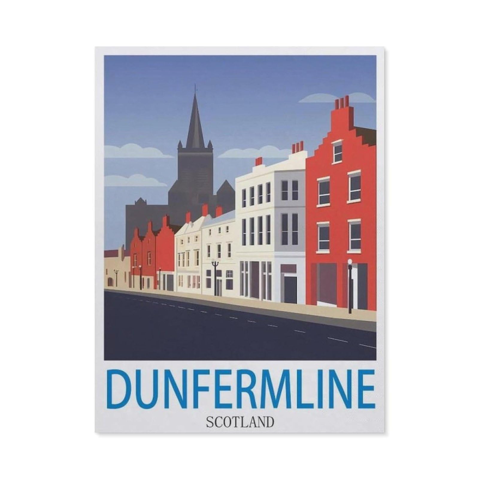 BEAYODKP 5D Diamond Painting Kits，Dunfermline Scotland（30 x 40 cm）
