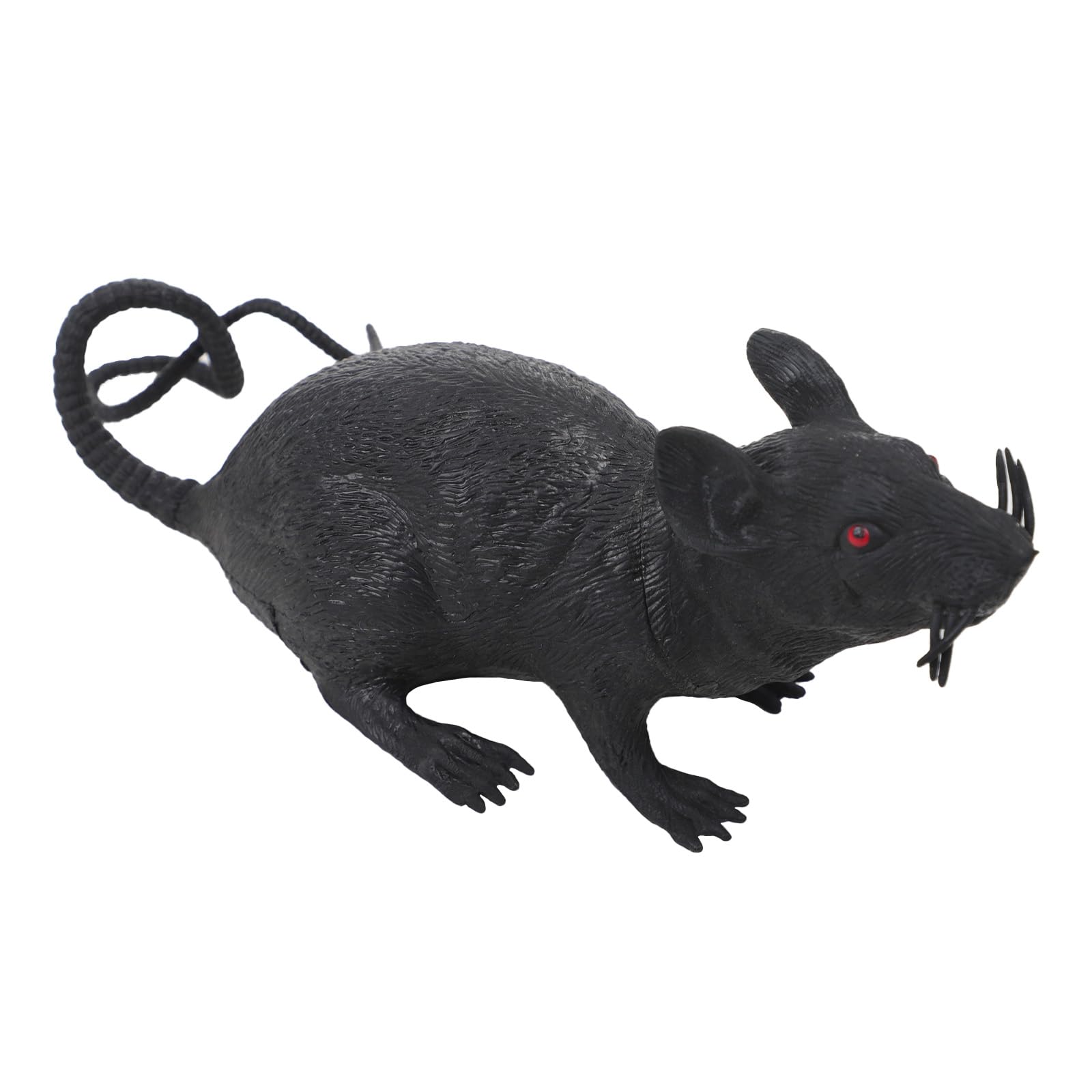 Large Realistic Fake Rat Prank Toy Squeezable Rubber Mouse with Long Tail
