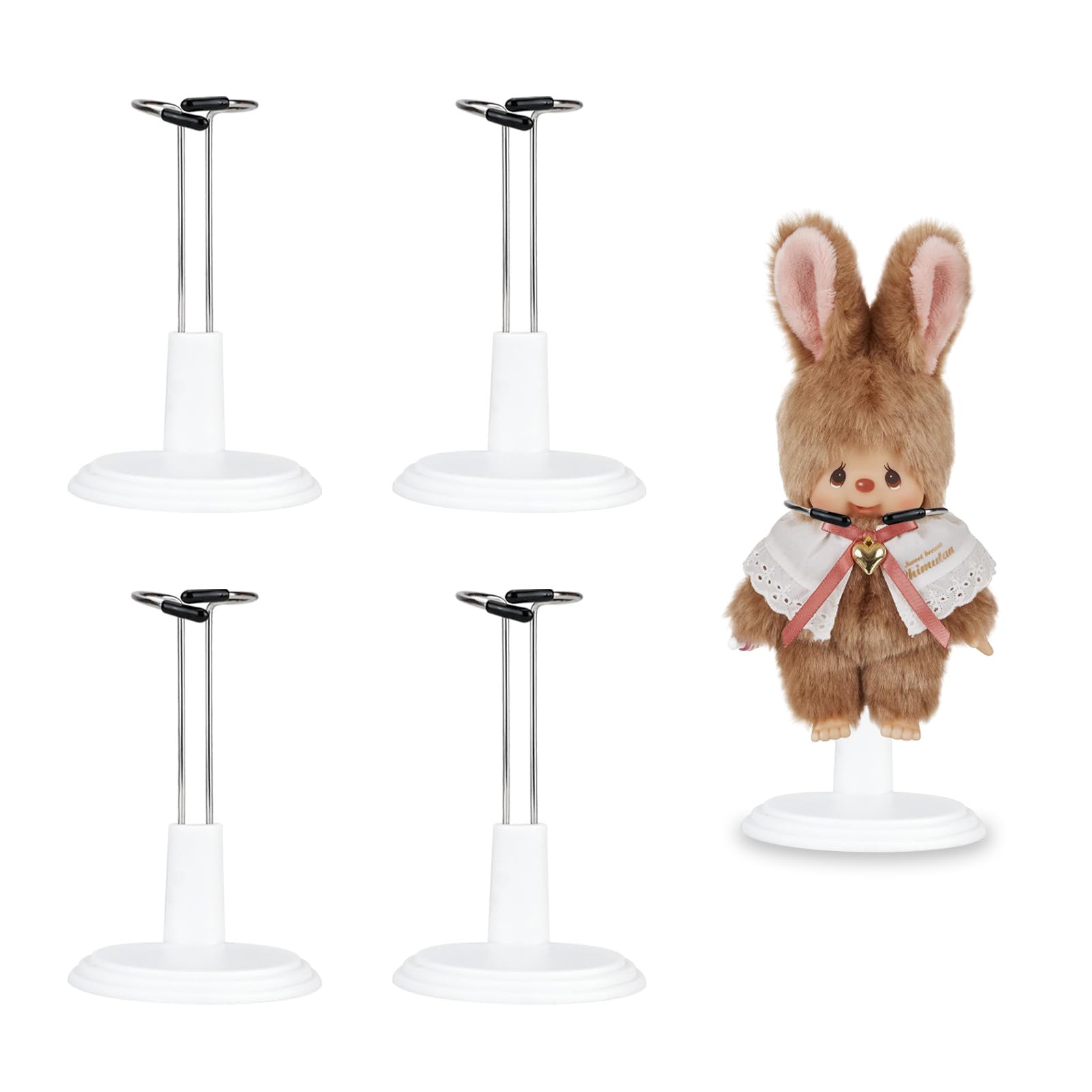 BieFuSin 20 Pièces Support De Présentoir De Poupée En Plastique,Support De Poupée Transparent, Réglable Vêtements Accessoires Pour Poupée Pour 28-33 Cm Poupée Barbie Enfant (20