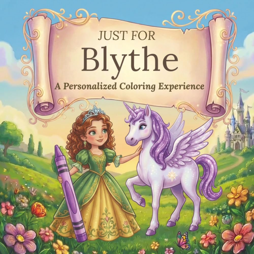 Just for Blythe: A Personalized Coloring Experience: 50 total coloring pages | 28 coloring pages featuring Blythe's name | 22 coloring pages themed for girls (Personalized Coloring Book Series)