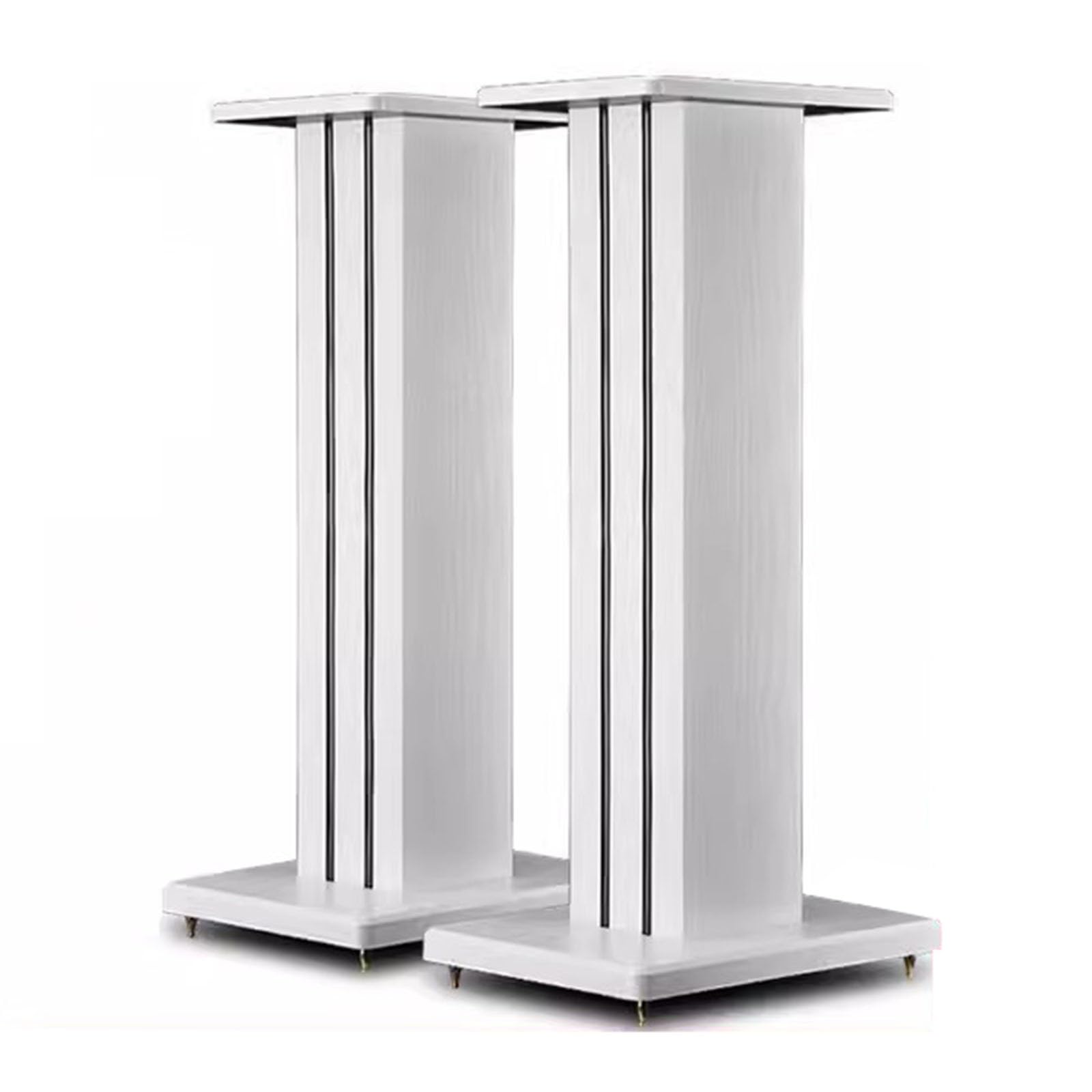 Mollyyou White Speaker Stands Bookshelf Speaker Surround Speaker Stand Floor Stand Home Theater Shelf Bracket For Home Theaters (Color : Size : 60Cm/23.6Inches)