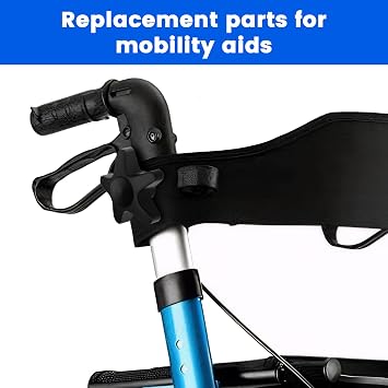 2 Sets Drive Walker Parts Replacement Knobs Kits, Compatible with Various Foldable Rollator Models (Includes 1.34 and 1.73 M6 Screw Rods, 0.75 Half-Round Washers, Cross and Star-Shaped Knobs)