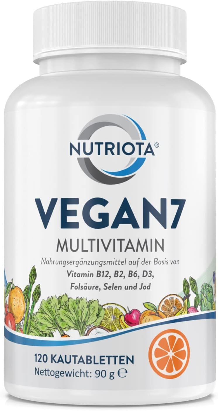 Nutriota Vegan7 Vegan Multivitamin 120 Chewable Tablets with Orange