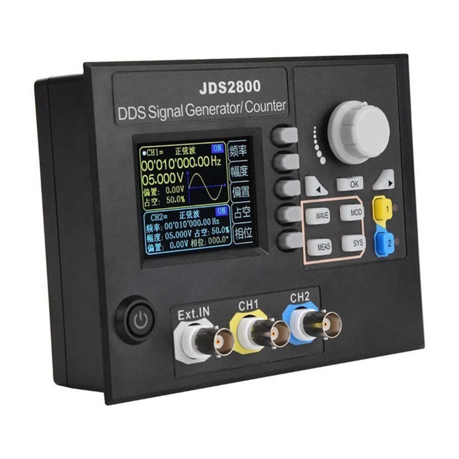 casa Portatile Strumenti per Test Funzionali JDS2800 60MHz Generatore Funzione Misuratore di frequenza del Segnale di Forma d'onda arbitraria