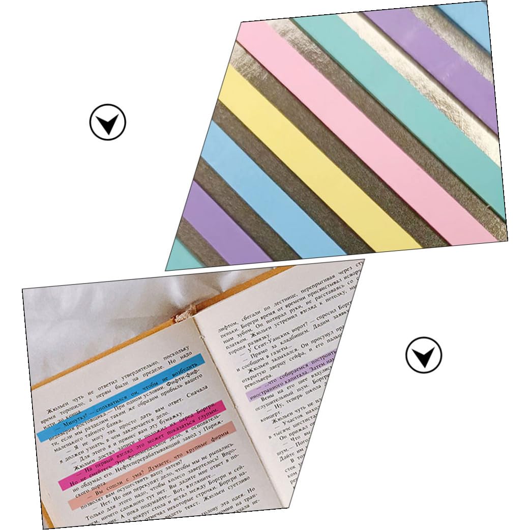 HOMSFOU 24 Sätze Bunte Seitenmarker Sticky Memo Pads für Notizen Selbstklebende Lesezeichen Verschiedenen Designs für Schule und Büro Praktische Indexmarker Farbenfrohe Haftnotizen