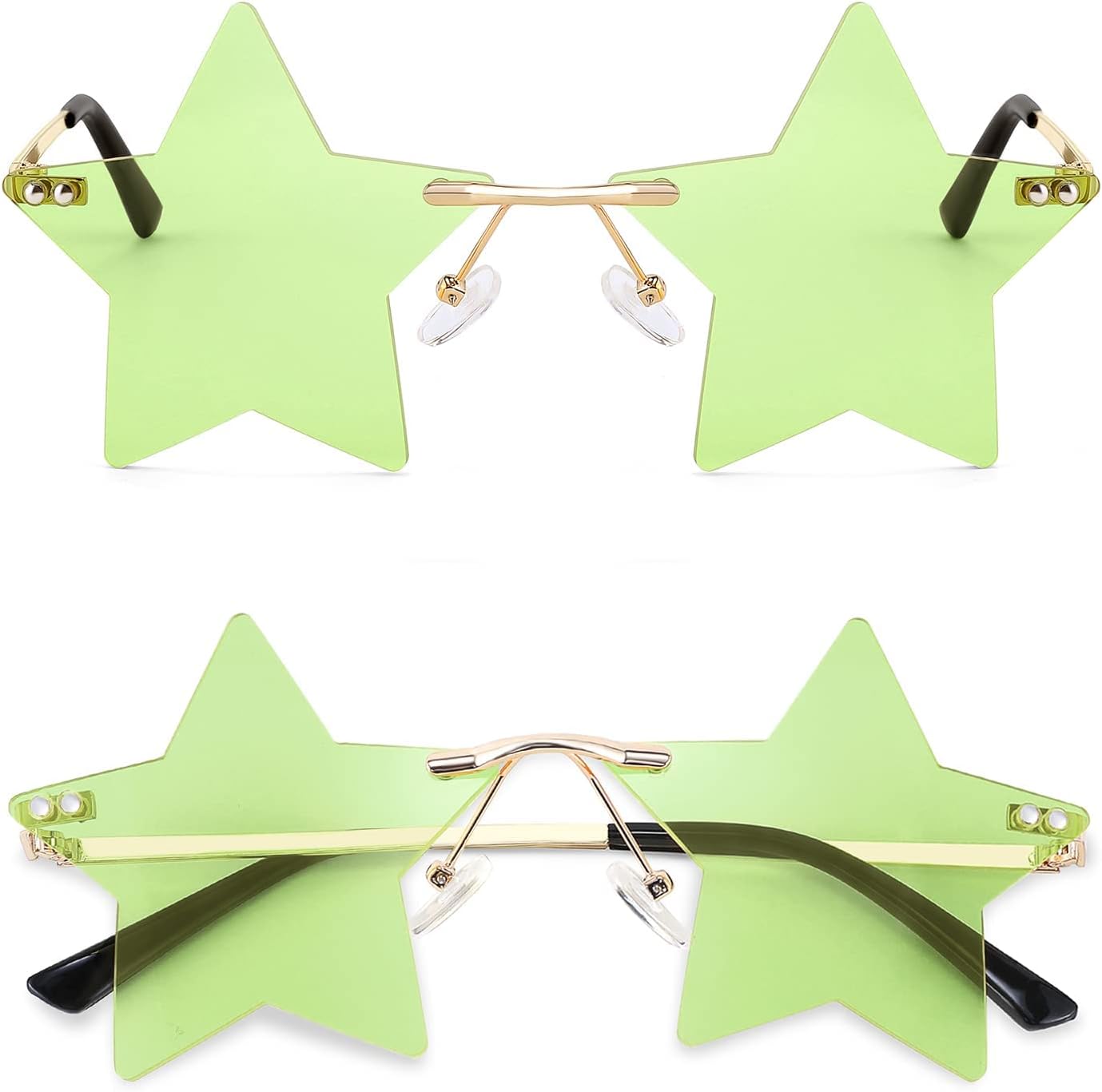 FEISEDY Rimless Star Shape Sunglasses Women Men Personality Pentagram Party Glasses Trendy Color Eyewear B2833 - Image 5
