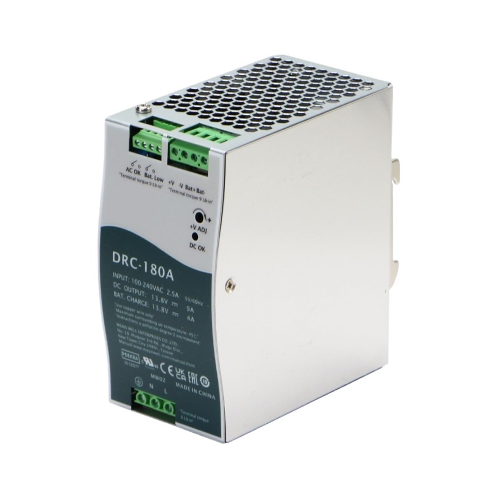 CLEUFWKO DRC-180A B 180w Rail Power Supply AC DC 13.8v 27.6v Single Output Switching Power Supply(27.6V(DRC-180B))