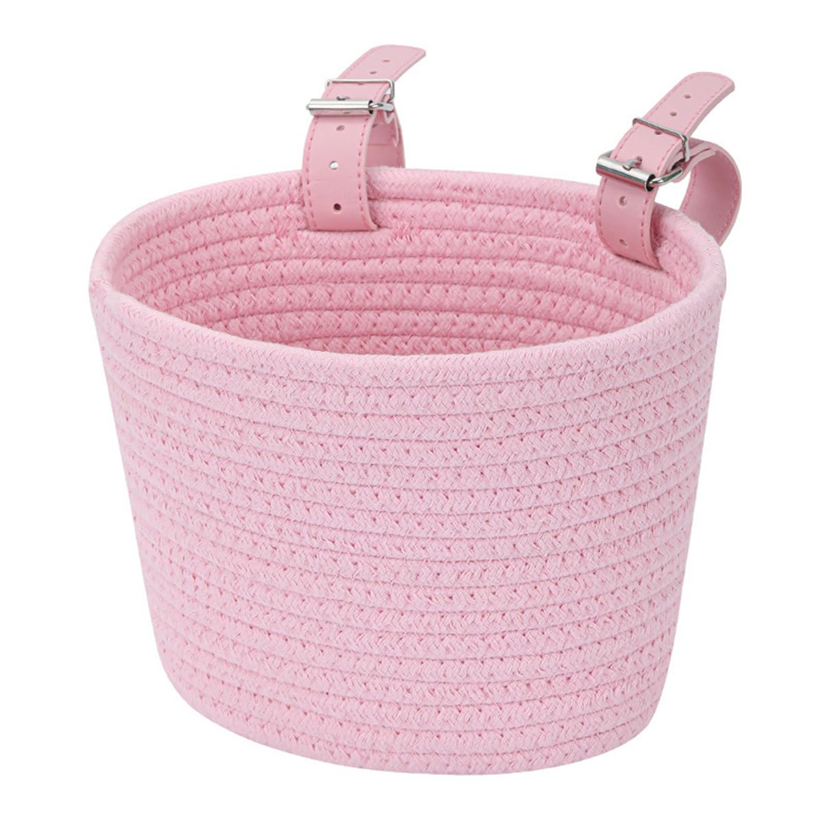YGMXZL Kids Bike Basket for Boys & Girls - Woven Sisal Rope Bicycle Basket | Fits Balance Bikes, Scooters | Lightweight Decorative Storage (pink)