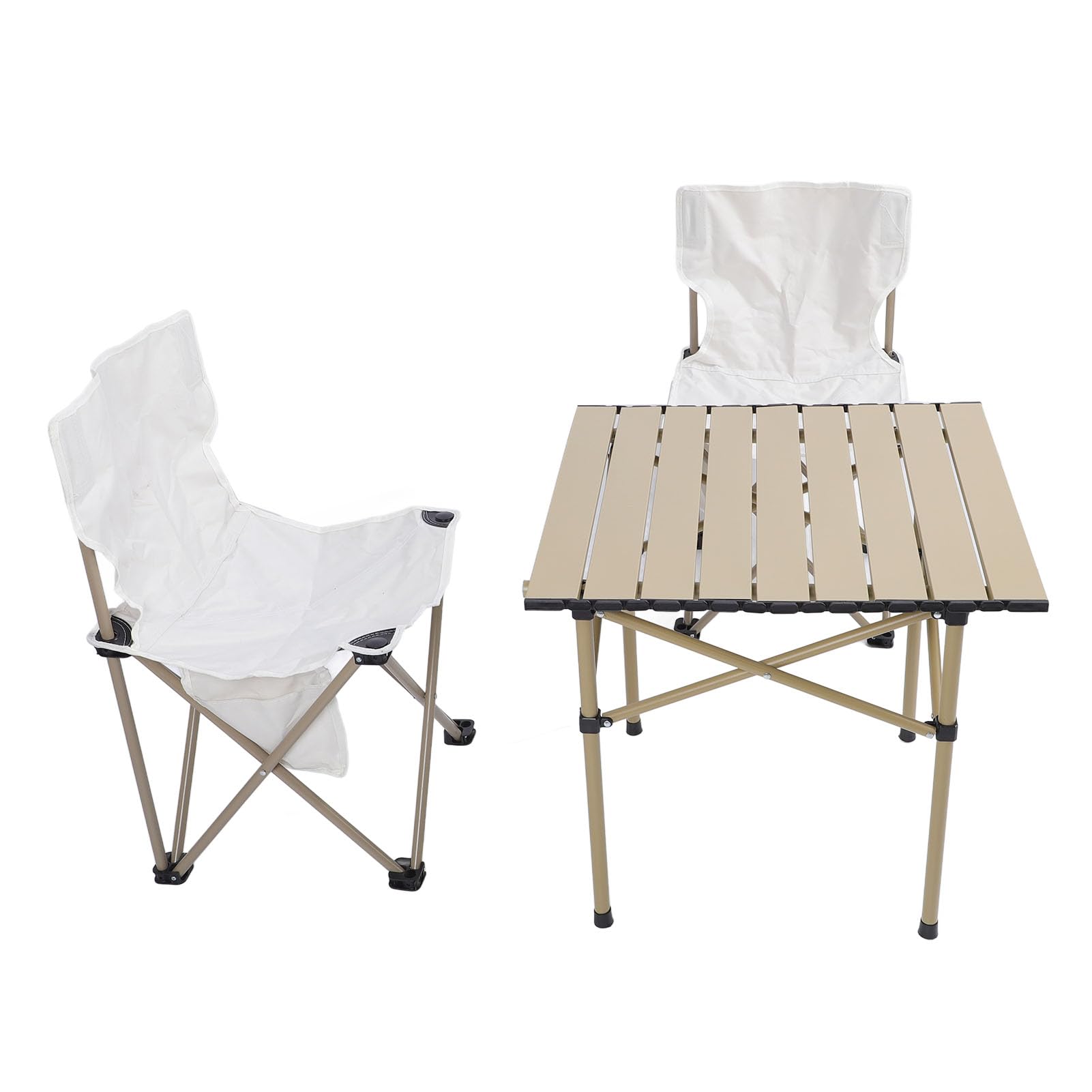 Leichtes, tragbares Outdoor-Klapptisch und Stühle-Set, Aluminiumlegierung, Campingausrüstung für Picknick, Heckklappe, Roadtrips – kompakt und Design, einfach zu tragen