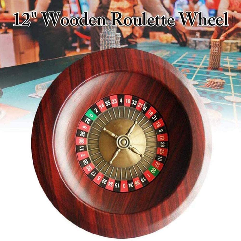 Amazon.co.jp: 12インチ木製ルーレットホイールセット、大人向けカジノ