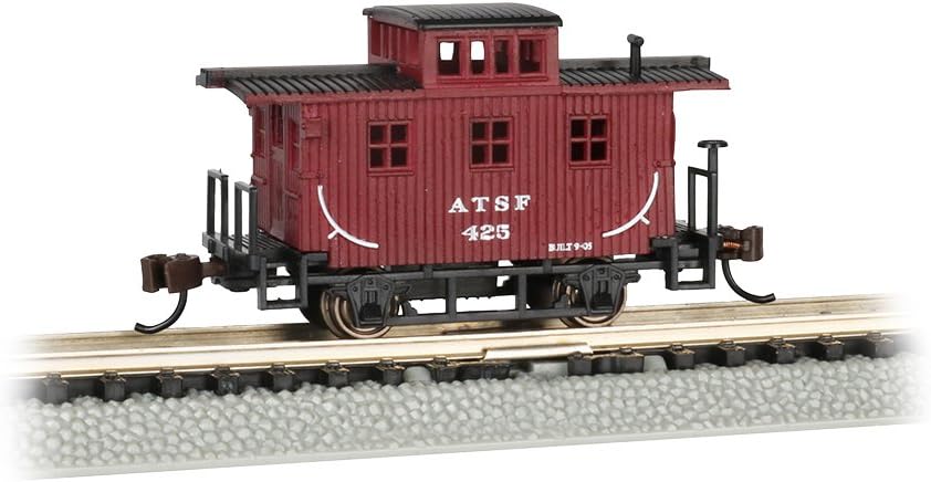 Bachmann Old-Time Caboose - Santa FE - N Scale, Prototypical Oxide Red