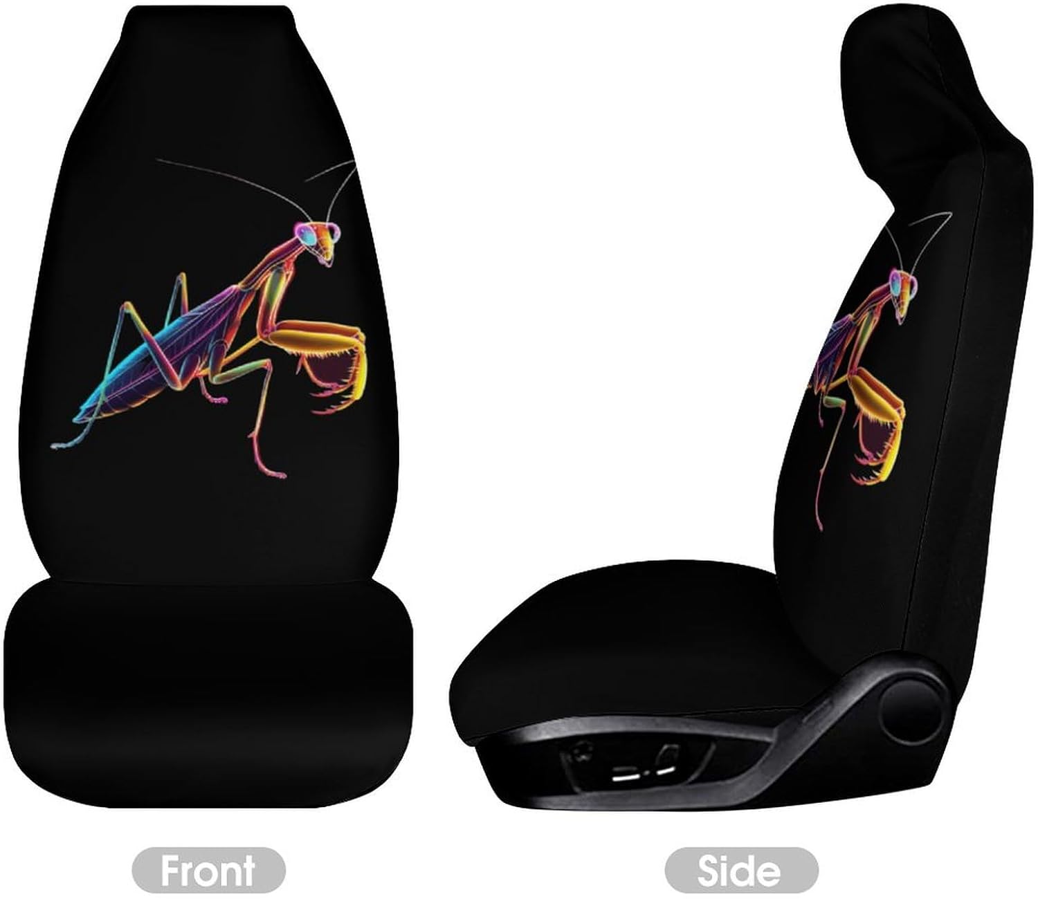 Praying Mantis Bug Car Seat Covers Universal Seat Protective Covers Car Interior Accessory 2PCS