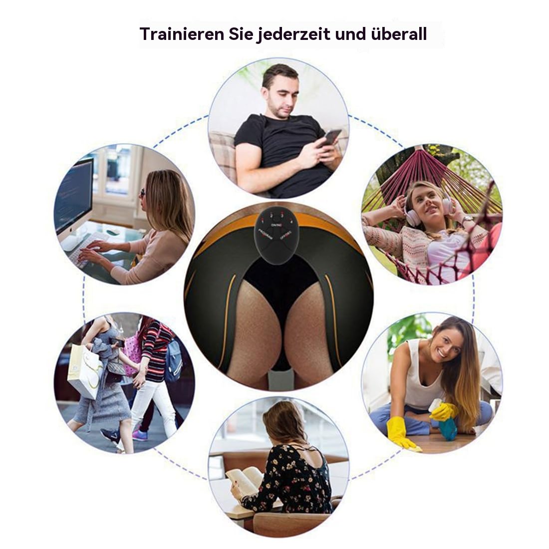 Effektives EMS Po-Trainer Po-Straffung, Cellulite-Reduktion & Fettverbrennung, Schnelle Ergebnisse | Ideal für Home-Workout, TV-Schauen & Kochen | Für Damen und Herren & Vielbeschäftigte