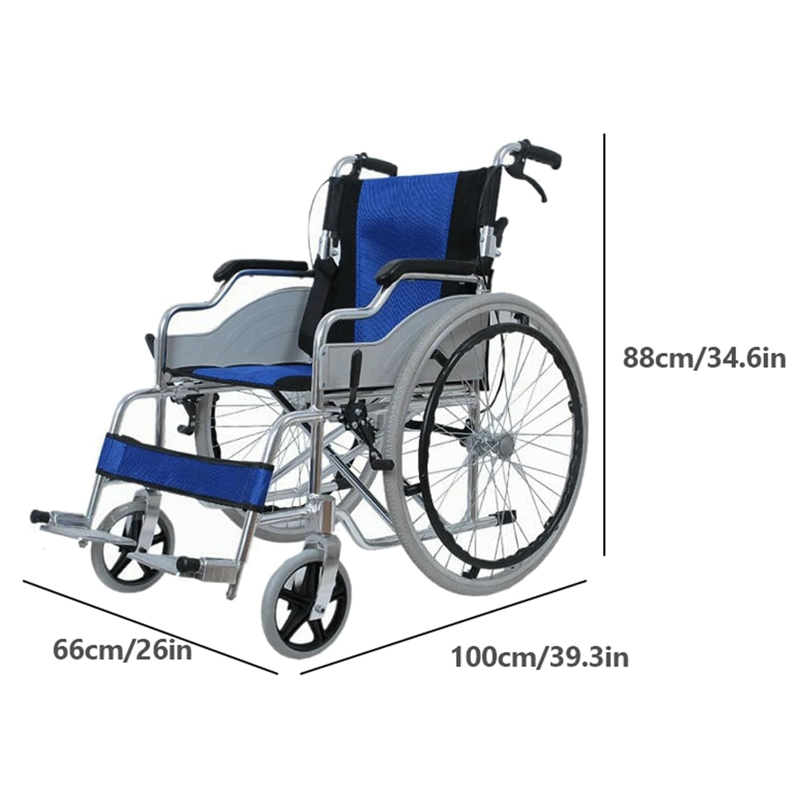 Wózek inwalidzki Aluminium transportrolstoelen Ouderenvervoer Lichte rolstoelen Lichtgewicht rolstoel Zelfrijdende rolstoelen wygodne