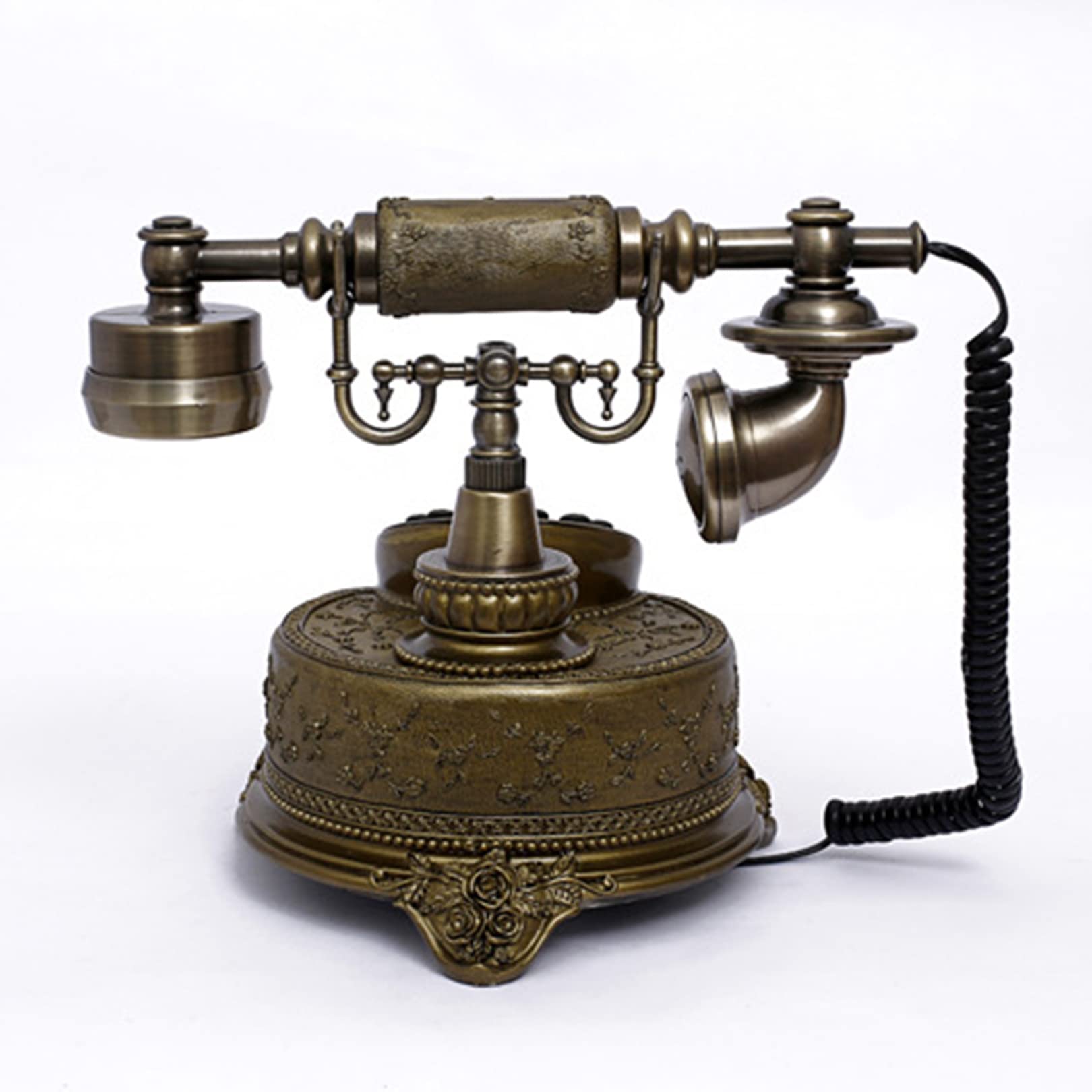 Festnetztelefon mit Schnur für Zuhause, Retro-Haustelefon im altmodischen Stil mit Wählscheibe, antikes Telefon, Neuheit