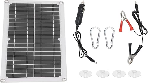 Hyuduo Panel Solar Flexible 18W 12V Bendable, Semiflexible Panel Solar Cargador de Batería para Coche Barco Suministros al Aire Libre,Paneles Solares