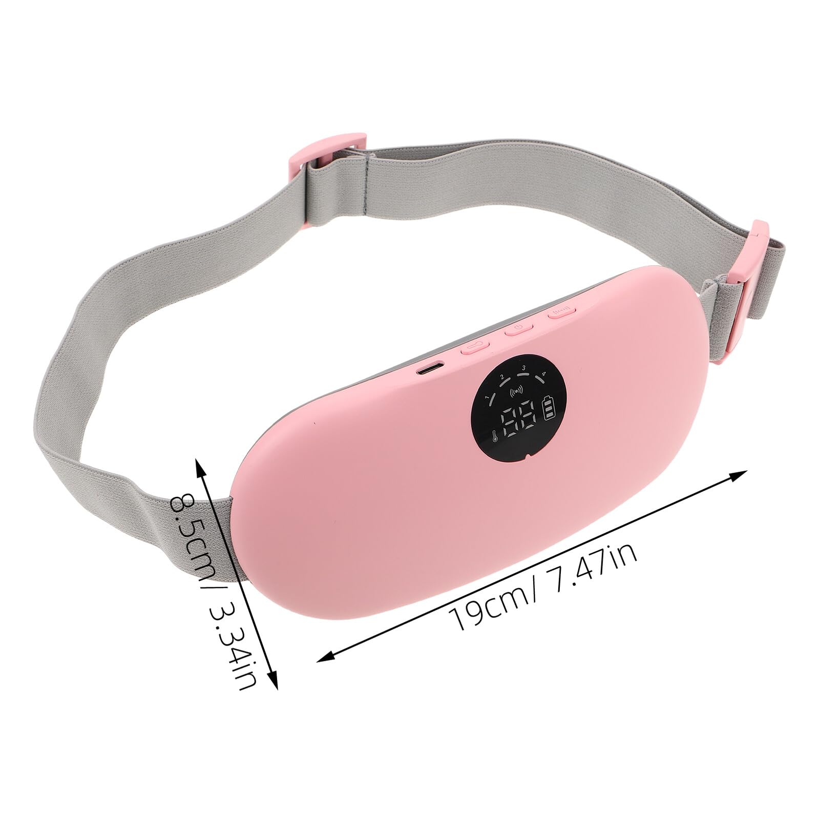 Almohadilla Térmica Menstrual Portátil Cinturón Calentador para Aliviar Calambres y Abdominal con Masaje y Calentamiento Rápido en Viajes y Trabajo