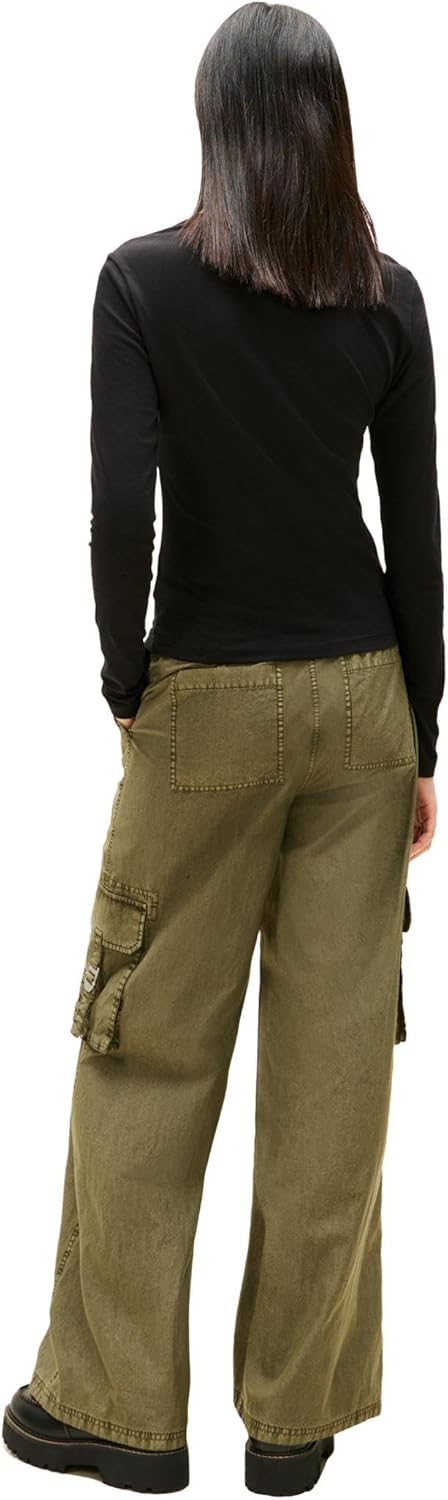 Tommy Jeans Womens Long Sleeve Cotton Graphic T-Shirts with Printed Script Logo - Image 4