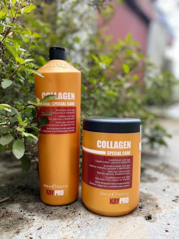 Miniatura 7 de CHAMPÚ DE CUIDADO ESPECIAL DE COLÁGENO, MASCARA 1000ML (acondicionador antiedad con colágeno) balance de proteínas