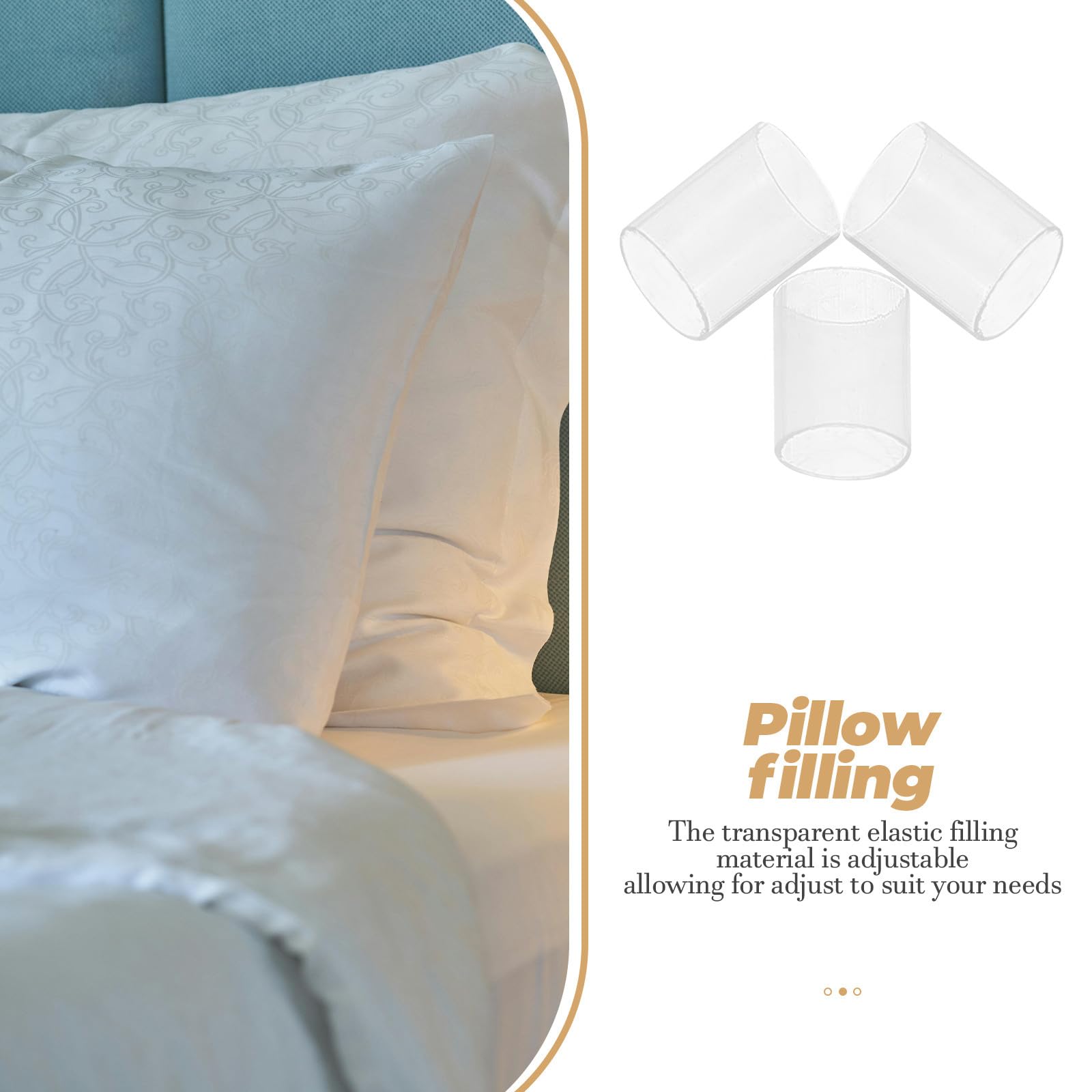 Relleno de Almohada Transparente de PE 6X8 MM 1 Paquete 1 Kg Material Elástico y Transpirable para Cojines y Almohadas de Sofá Relleno Portátil Ajustable para Manualidades y