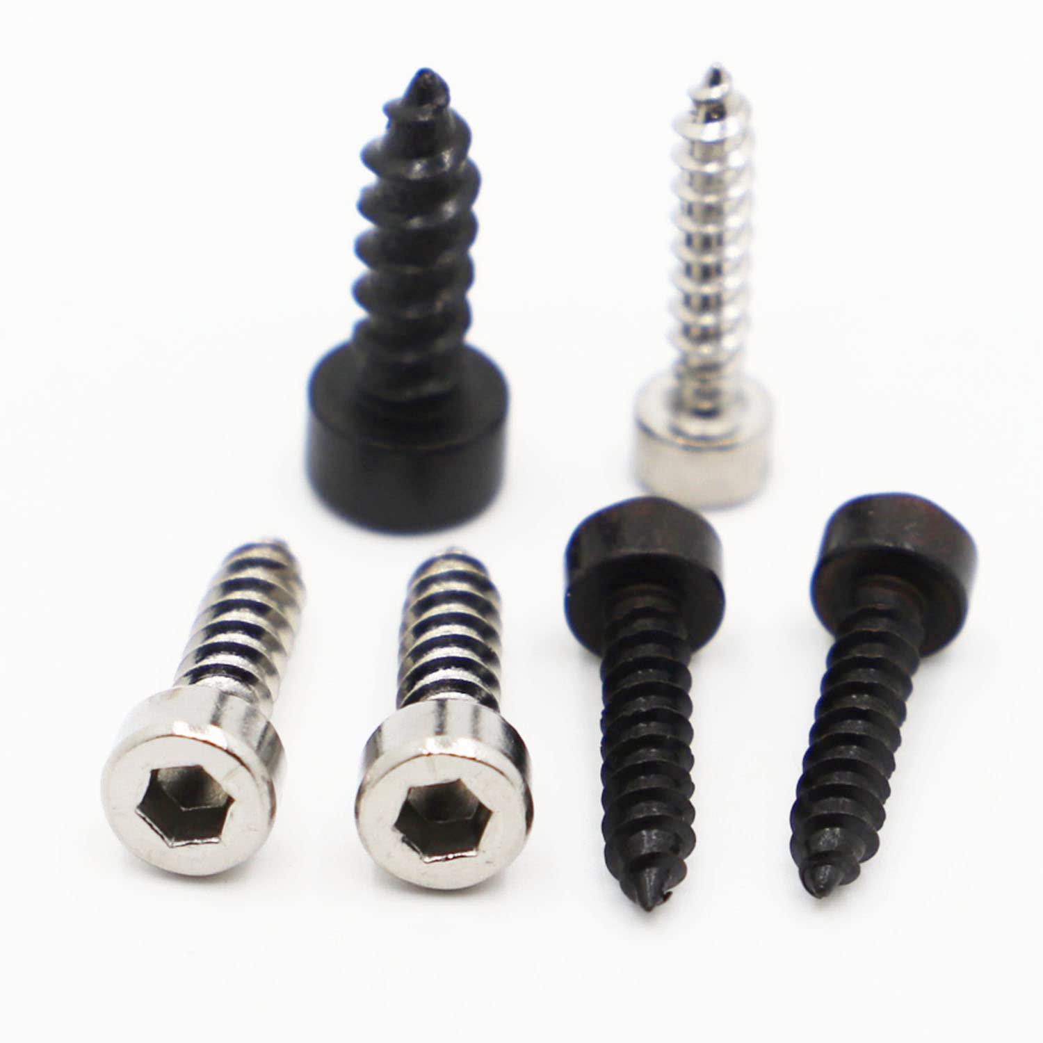 Ensemble d'écrous et boulons M2 M2.6 M3 M4 M5 M6 304 en acier inoxydable 304 Vis autotaraudeuses Vis Allen en acier inoxydable pour haut-parleur Couleur : M6 5 pièces, taille : 30 mm Couleur : M6 5