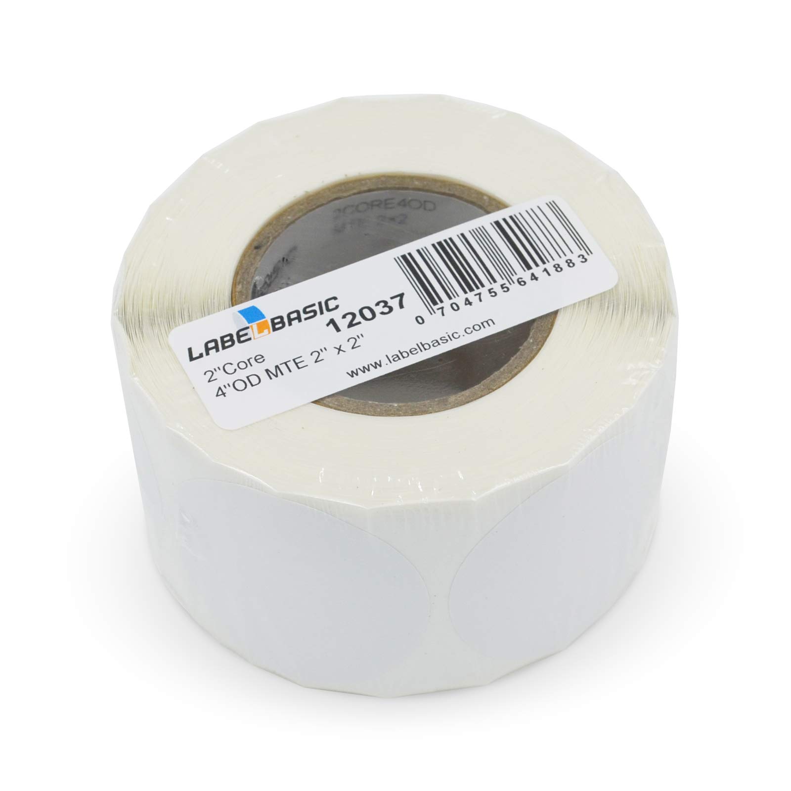 Matte Inkjet Labels 2" Circle for Epson TM-C3500, TM-C3400, Primera LX500 and LX400, 550 Labels/Roll on a 2 Inch Core