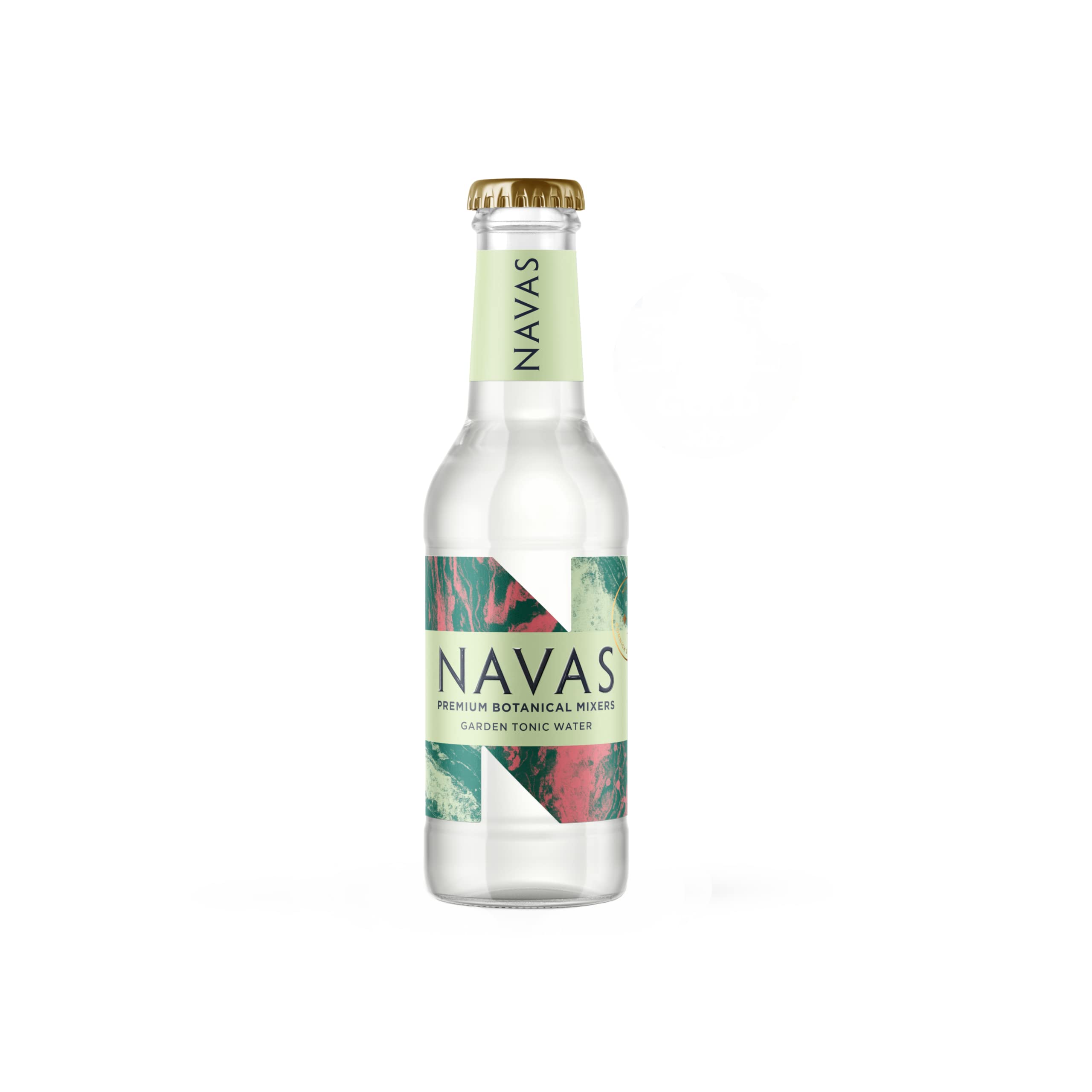Navas Botanical Garden - Acqua tonica, 24 x 200 ml, realizzata con acqua di sorgente della Cornovaglia