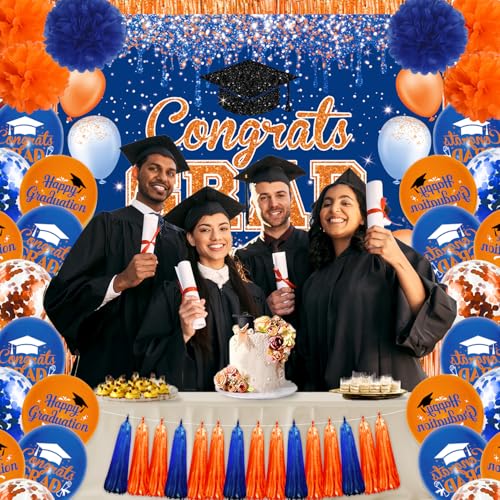 2026 Graduation Decorations Set with Backdrop & Balloons - $12.99