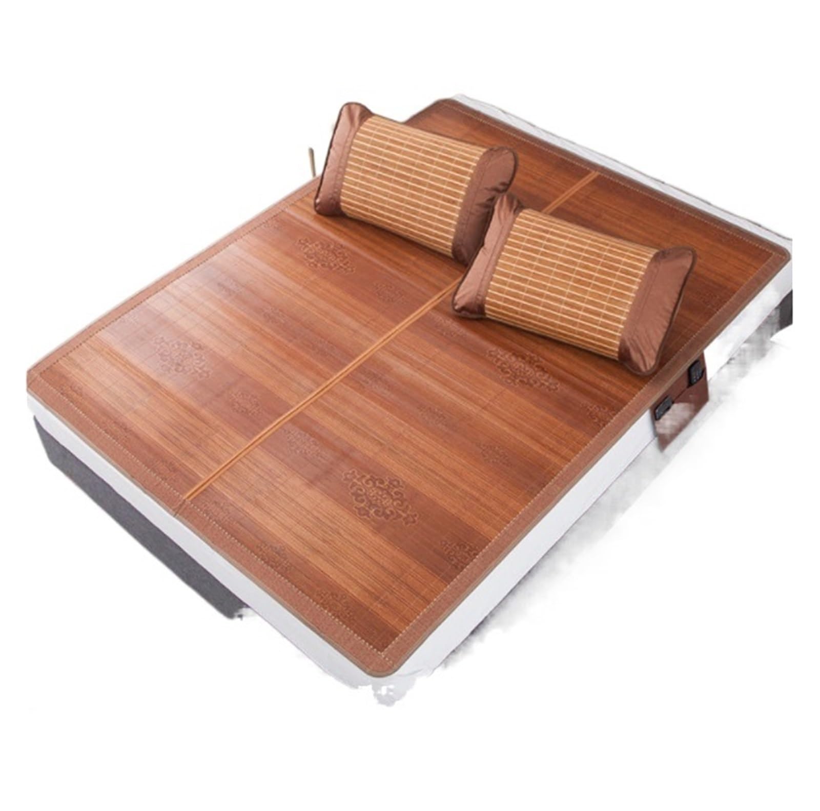 JYBNBBE Mat for Bed Summer Sleeping Mats Bamboo Mat Cooling Mattress Top Smooth Air-Conditioned Ice Silk Pad Summer (A 180 * 200cm/5.9 * 6.6ft)